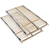 Lattenrost 180x200, 28 Latten, 7 Zonen Lattenrost mit stabilem Buchenholzrahmen, 2x Lattenrost 90x200, belastbar bis 150kg, Hergestellt in Deutschl...