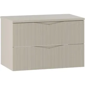 Badplaats Waschbeckenunterschrank Calen 2 Schubladen 80 x 52 cm Beige