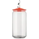 Alessi Lulà Glasbehälter orange/rot