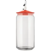 Alessi Lulà Glasbehälter orange/rot