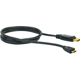 Schwaiger Anschlusskabel DisplayPort zu HDMI 2 m Schwarz