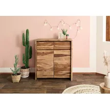 MASSIVMOEBEL24.DE Highboard 100 x 48 x 111 cm Natur lackiert / Sandgestrahlt