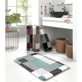 KLEINE WOLKE Badematte EDGE Blau/Grau 70 x 120 cm