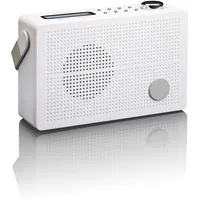 Lenco PDR-030WH Tragbares DAB+/FM-Radio mit Weckerfunktion