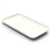 sier disposables Teller aus Zuckerrohr rechteckig 200 x 120 x 15 mm 40 St. Weiß