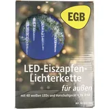 EGB LED-Lichterkette Eiszapfen 6 m Weiß
