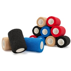 Axion Bandage 7.5 cm Breit x 4.5m selbstklebende Haftbandagen in 4 Farben (12-tlg), z.B. als Fußbandage, Handbandage, Kniebandage, Armbandage