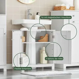 SoBuy Waschbeckenunterschrank 60 x 60 cm Weiß