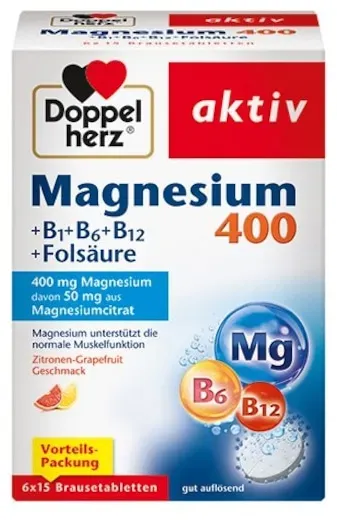 Doppelherz Gesundheit Mineralstoffe & Vitamine Magnesium Brausetabletten