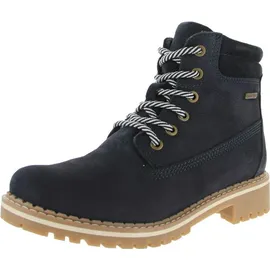 TAMARIS Damen Schnürstiefel, Frauen Stiefel,Wechselfußbett,DUOtex,wasserabweisend,warm gefüttert,Winterstiefel,Winterschuhe,Navy,37 EU