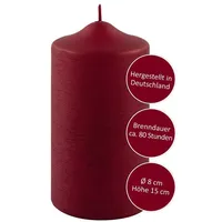 Fink Stumpenkerze 15 cm rot