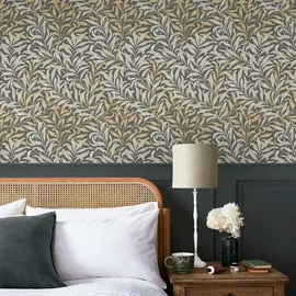 William Morris At Home Vliestapete Willow Bough 0,52 m x 10 m 5 m2 Grau