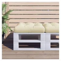 VidaXL Palettenkissen Creme 60x61,5x10 cm Stoff