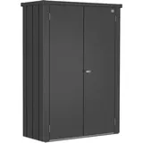 Biohort Terrassenschrank Romeo 181 cm x 132 cm x 57 cm Dunkelgrau-Metallic