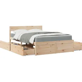 vidaXL Bett 120 x 200 cm Braun