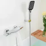 SHANFO Badewannenarmatur mit Handbrause, Wannenarmatur Wasserfall, Armatur Badewanne Set, Messing, Chrom, 14Y1OK