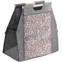 Kadax Kaminholztasche Filz 0,50 m grau