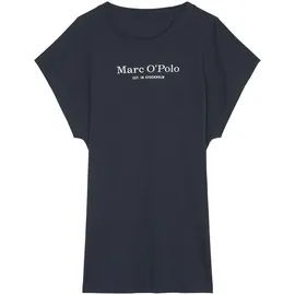 Marc O'Polo Nachthemd MARC O'POLO "Mix & Match Cotton-Woven", Damen, Gr. M (38), N-Gr, blau (schwarz navy), Jersey, Obermaterial: 100% Baumwolle, bedruckt, unifarben, oversize ca.