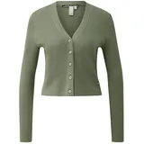 QS Strickjacke in Olivgrün L