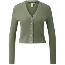 QS Strickjacke in Olivgrün L