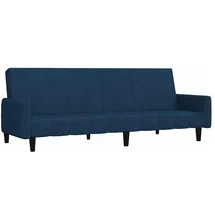 vidaXL Schlafsofa 2-Sitzer Blau Samt