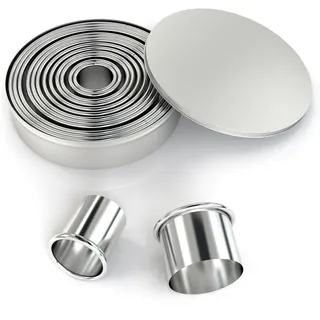 Intirilife 12-teiligs Ausstechformen Set in Silber - Gr.: onesize