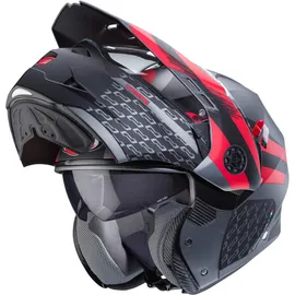 Caberg Tourmax X Sarabe Klapphelm - Matt Grau/Rot/Blau - M