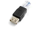 system-s RJ45 Stecker auf USB A Buchse Kupplung Adapter Adapterstecker Kabel