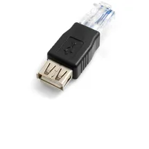 system-s RJ45 Stecker auf USB A Buchse Kupplung Adapter Adapterstecker Kabel