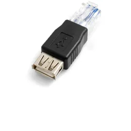 system-s RJ45 Stecker auf USB A Buchse Kupplung Adapter Adapterstecker Kabel