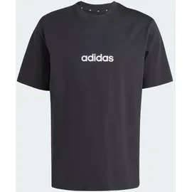 adidas Essentials Linear Single Jersey T-Shirt Black / White XS