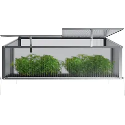 GARMIO® Frühbeet Mini Gewächshaus Allium mit Dachfenster, UV-Schutz, Alu Frühbeet, Mini-Gewächshaus, Treibhaus, Frühbeetkasten