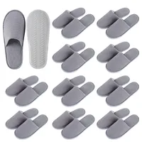 Gästehausschuhe Set, 10 Paar Spa Hotelslipper, Gäste Hausschuhe für Damen und Herren, Frottierslipper Universalgröße 29 x 11.5 cm, 0.7 cm, Tragbare Frottee Slipper, Gästepantoffeln, Besucherhausschuhe - 44 EU