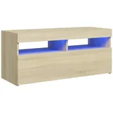 vidaXL TV-Schrank mit LED-Leuchten Sonoma-Eiche 90x35x40 cm