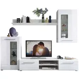 Avanti Trendstore Wohnwand Enrique weiß Hochglanz B/H/T: ca. 240x190x42 cm - weiß