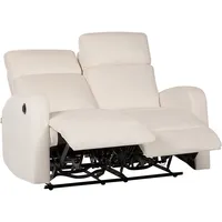 2-Sitzer Sofa Samtstoff creme elektrisch verstellbar VERDAL