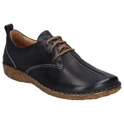 Schnürschuh JOSEF SEIBEL "Rosalie 50", Damen, Gr. 38, schwarz, Leder, klassisch, Schuhe, mit Ziernähte