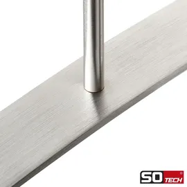 SOTech Kleiderbügel Edelstahl mit geschlossener Öse – Garderobenbügel, Hosenbügel 3 Stück) - Silber