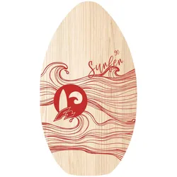 F2   Skimboard Skim Board Wood Surfer  90cm Rot 2024/25 90 CM