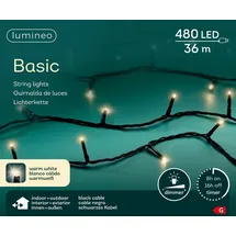 Lumineo Kaemingk Lichterkette LED Basic 480 LED, warmweiß