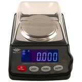 MyWeigh Feinwaage Gempro 300 Wägebereich 60g 0.001g - Laborwaage Präzisionwaage, Windschutz schwarz