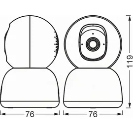 Osram SMART+ WiFi Kamera 360° 4MP 2K QHD Weiß