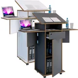 VCM Stehpult Rednerpult Rollen Salia T