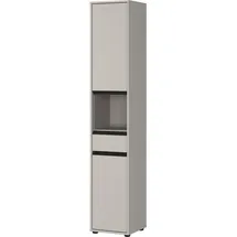KADIMA DESIGN HAMBURG Hochschrank 33 x 181 x 34 cm Steingrau Kunststoff/Metall