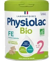 Physiolac Bio 2 Lait Infantile Formule Épaissie 2ème âge Poudre 800 g