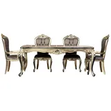 Xlmoebel Esstisch Klassischer Barock Holztisch 208x108 cm (1-St), Made in Europa braun|goldfarben