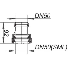 Dallmer HT/SML-Rohrverbinder, DN 50xDN 50 SML
