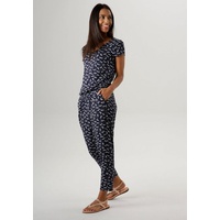 Aniston SELECTED Jumpsuit, mit Palmen bedruckt, Gr. 44 - N-Gr, dunkelblau-weiß, , 75556713-44 N-Gr