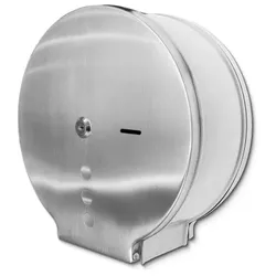 Blanc HYGIENIC SET: 1x Jumbo-Toilettenpapierspender EDELSTAHL matt + 2 Jumborollen-Toilettenpapier 300m, 2-lagig