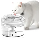 RANJIMA Katzenbrunnen Kabellos, Katzenbrunnen Trinkbrunnen für Katze Kabellos,Katzenbrunnen mit Kabelloser Pumpe,1.8L Katzentrinkbrunnen,BPA-freier,Wasserbrunnen Trinkbrunnen Haustier für Katzen Hunde